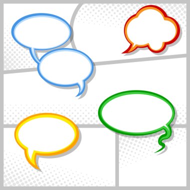 arka plan olarak komik çerçeveler