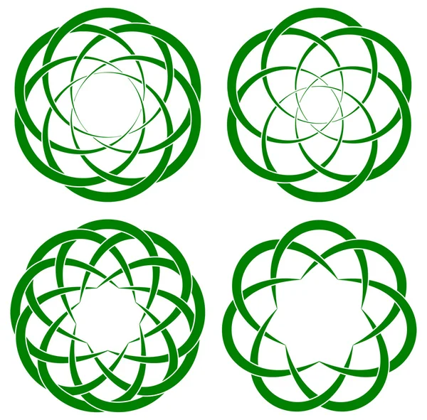 Noeuds celtiques verts — Image vectorielle