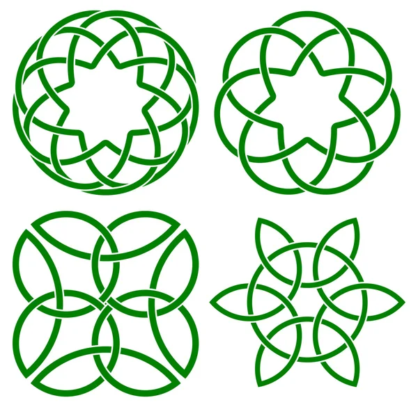 Grüne keltische Knoten — Stockvektor
