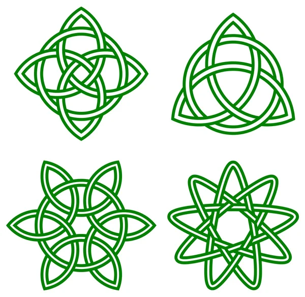 Grüne keltische Knoten — Stockvektor