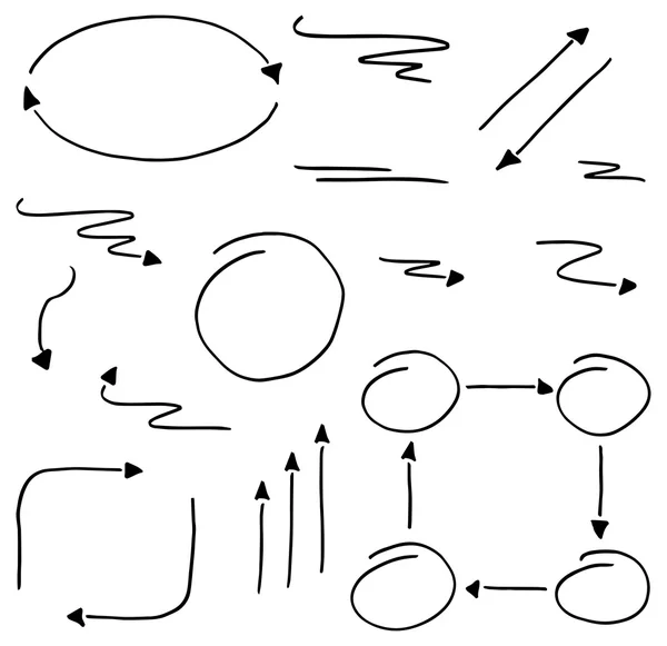 Éléments infographiques design dessinés à la main — Image vectorielle