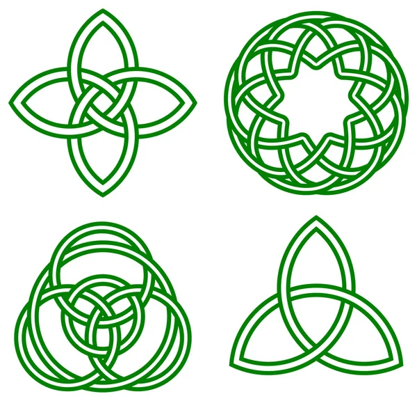 Celtic knots isolated on white — Stock Vector