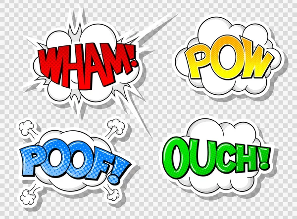 Comic style speech bubbles — Stock Vector