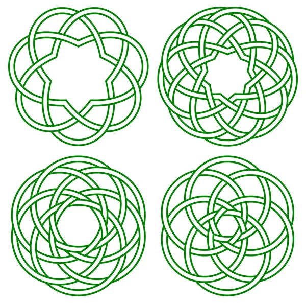Noeuds celtiques sur blanc — Image vectorielle