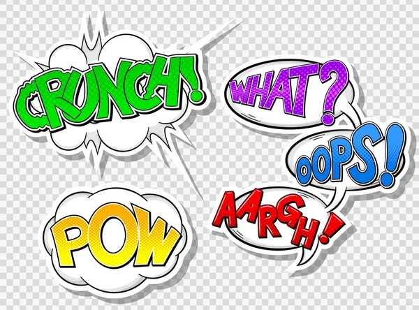 Comic style speech bubbles — Stock Vector