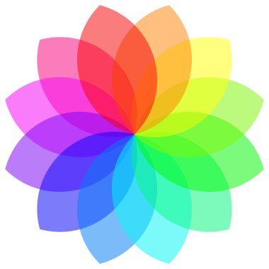 renkli geometrik mandala çiçek