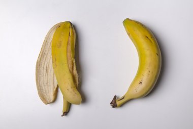 Sarı muz cilt ve ham taze muz meyve