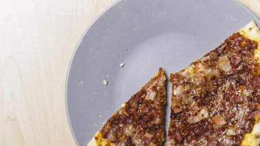 Lezzetli et pizza ekmek yakın yukarı