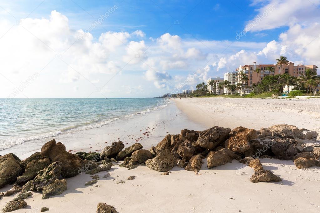Pristine and idyllic beach in a bright day, Naples, Florida, USA