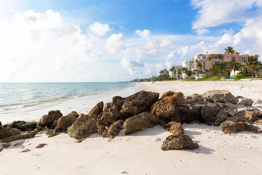 Pristine and idyllic beach in a bright day, Naples, Florida, USA