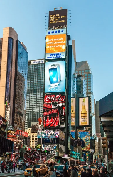 Times Square w godzinach szczytu, Nowy Jork — Zdjęcie stockowe