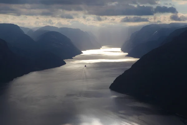 Утренний Вид Океан Кафедральную Скалу Норвегии — стоковое фото
