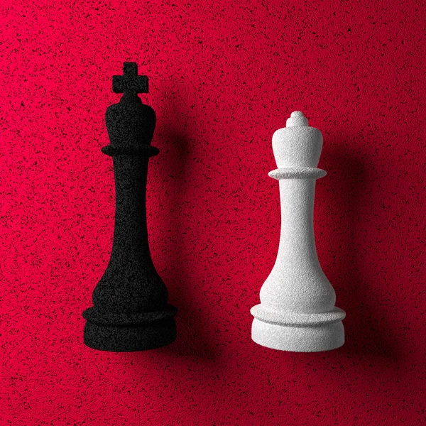 Šachová figurka král a královna — Stock fotografie