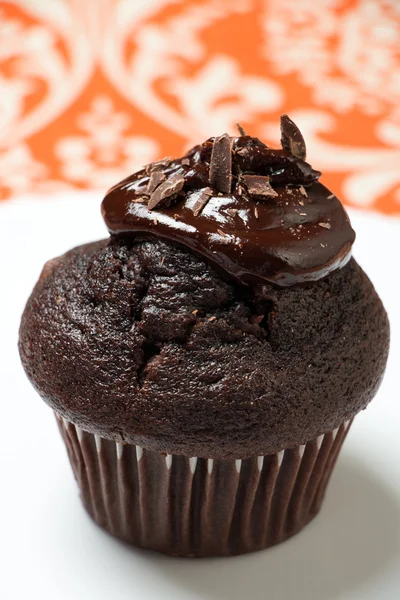 Chocolade muffin met gesmolten chocolade — Stockfoto