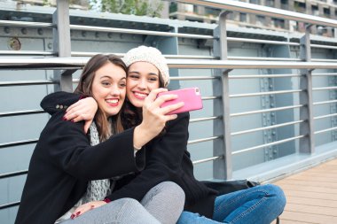 En iyi arkadaş kızlar selfie