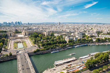 Eiffel Tower Trocadero havadan görünümü