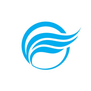 Soyut iş vektör logo kavramı illüstrasyon. Daire logo işareti soyut kanat. Düzgün tasarım öğeleri. Vektör logo şablonu.