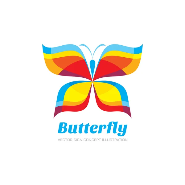 Schmetterling-Vektor-Logo-Konzept-Illustration im flachen Design. Schmetterling abstrakte Zeichen kreative Illustration. Vektor-Logo-Vorlage. Gestaltungselement. — Stockvektor