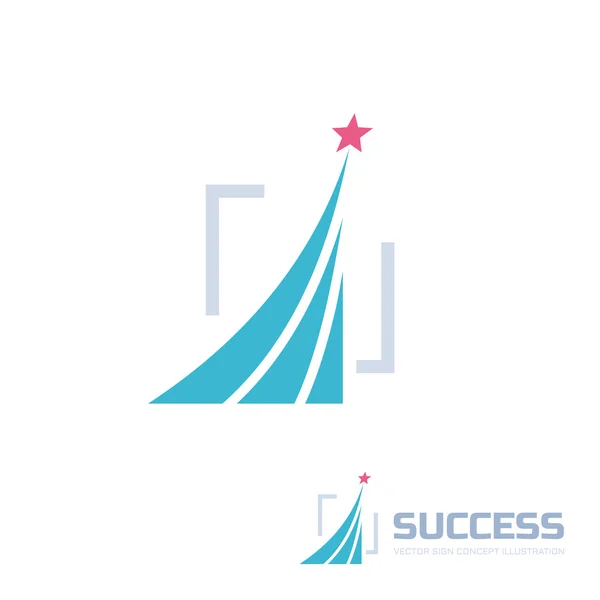 Succes-abstracte vector logo illustratie. Ontwerpelementen met sterrenbeeld illustratie. Ontwikkeling logo. Groei logo. Bedrijfslogo. Start-up logo teken. Vector logo sjabloon. — Stockvector