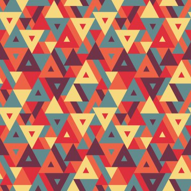 Abstract geometric background - seamless vector pattern for presentation, booklet, website and other design project. Seamless vector background in vintage colors. Triangles background.