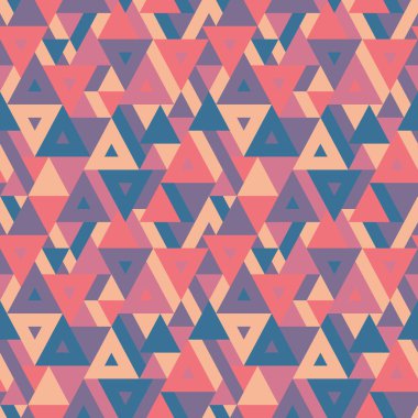 Abstract geometric background - seamless vector pattern for presentation, booklet, website and other design project. Seamless vector background in vintage colors. Triangles background.