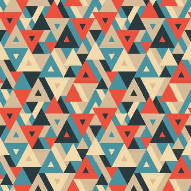 Soyut geometrik arka plan - sunum, kitapçık, web sitesi ve diğer tasarım projesi için dikişsiz vektör deseni. Dikişsiz vektör arka planı. Üçgenler arka plan.