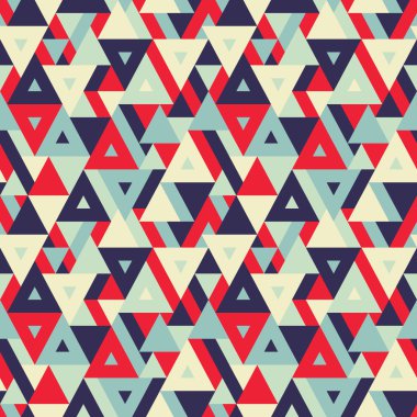 Soyut geometrik arka plan - sunum, kitapçık, web sitesi ve diğer tasarım projesi için dikişsiz vektör deseni. Dikişsiz vektör arka planı. Üçgenler arka plan.