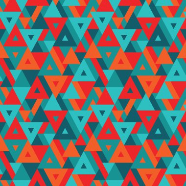 Soyut geometrik arka plan - sunum, kitapçık, web sitesi ve diğer tasarım projesi için dikişsiz vektör deseni. Dikişsiz vektör arka planı. Üçgenler arka plan.