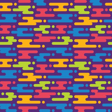 Soyut geometrik arka plan - düz stil tasarımında dikişsiz vektör deseni. Soyut dikişsiz desen. Geometrik dikişsiz desen. Düz tasarım arka plan dikişsiz desen. Düz stil tasarımı.