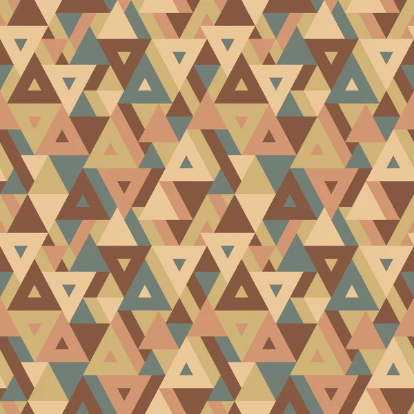 Fond géométrique abstrait - motif vectoriel homogène pour la présentation, livret, site Web et autre projet de conception. Fond vectoriel sans couture aux couleurs vintage. Triangles fond . — Image vectorielle