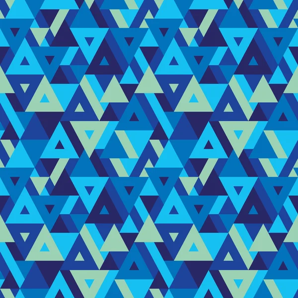 Abstract geometric background - seamless vector pattern for presentation, booklet, website and other design project. Seamless vector background in blue colors. Triangles background. — Stock Vector