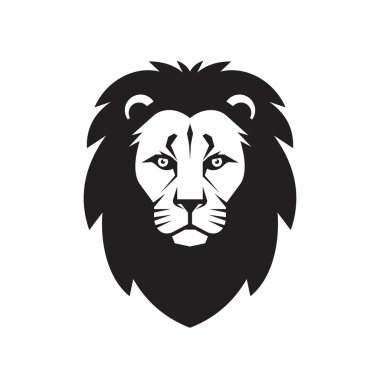 Lion head - vector sign concept illustration. Lion head logo. Wild lion head graphic illustration. Design element.