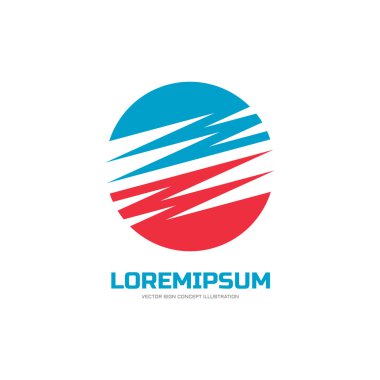 Yaratıcı projeler için soyut iş logosu vektör illüstrasyon. Daire ve soyut şekiller işareti.