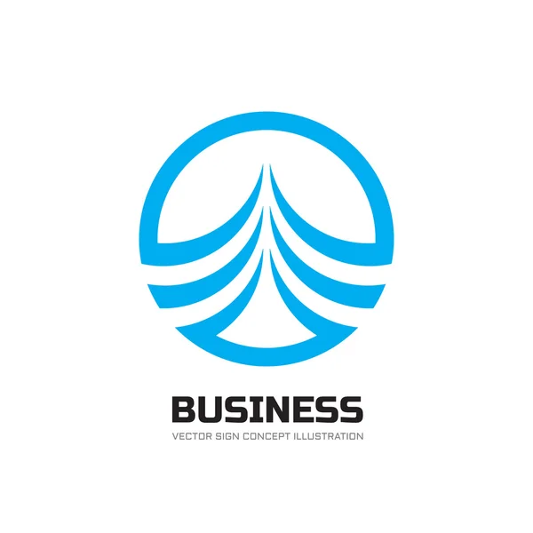 Abstrakt business vektor logo begrepp illustration. Abstrakt pilarna i cirkel. Designelement. — Stock vektor