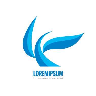 Kuş - vektör logo kavramı illüstrasyon. Güvercin yaratıcı işareti. Tasarım öğesi.