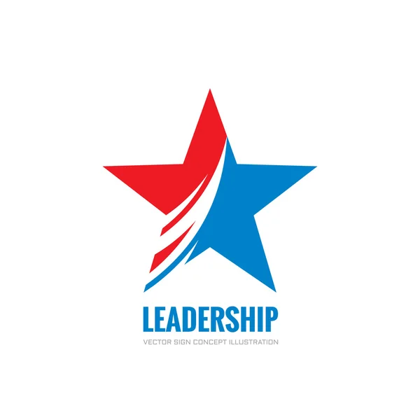 Leadership - illustration de concept de logo vectoriel. Symbole abstrait des États-Unis. Élément décoratif design . — Image vectorielle