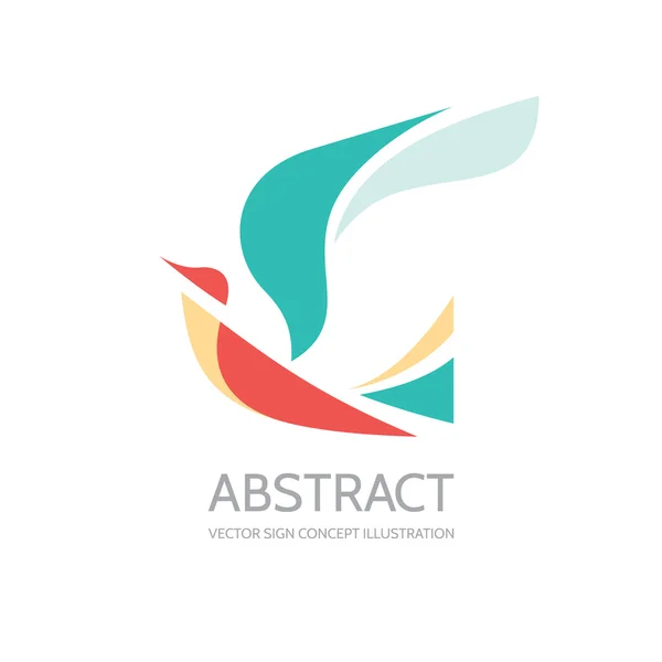 Abstract bird - vector logo template concept illustration. Dove sign. Wings symbol. Design element. — Stock Vector