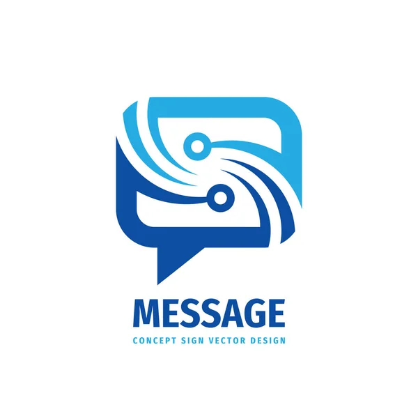 Üzenet Beszéd Buborék Kommunikációs Logó Tervezés Tanácsadó Jel Közösségi Média — Stock Vector