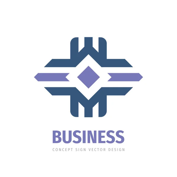 Diseño Del Logotipo Del Concepto Empresa Empresarial Signo Logo Estrategia — Vector de stock