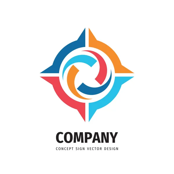Entreprise Modèle Logo Entreprise Concept Illustration Vectorielle Dans Style Plat — Image vectorielle