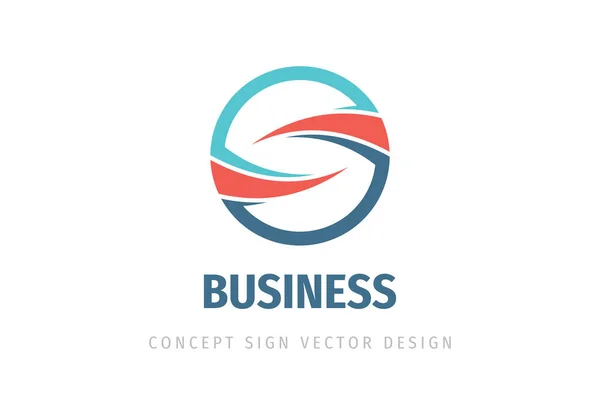 Abstract Vector Business Logo Concept Illustratie Gekleurde Ring Met Vormen — Stockvector