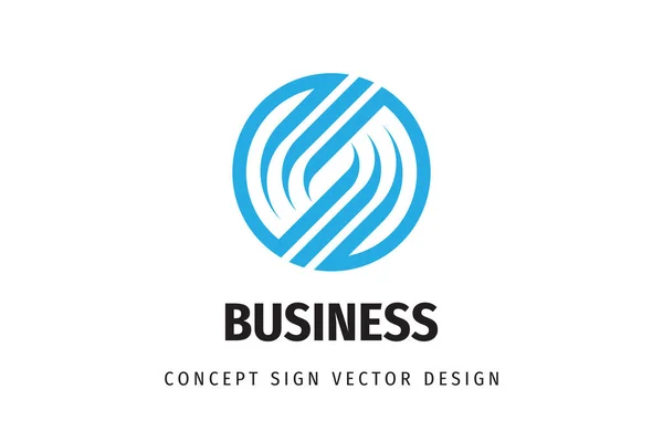 Cooperation Business Logo Concept Logo Design Abstract Shapes Circle Logo — Stock Vector