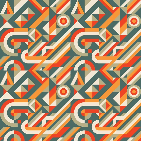 Abstraktní Pozadí Bezešvé Vzor Design Dekorativní Ozdobná Mozaika Geometrické Tvary — Stockový vektor