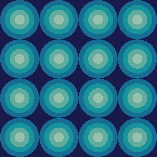 Abstraktes Blaues Hintergrundkonzept Grafisches Nahtloses Muster Mit Kreisformen Vektorillustration — Stockvektor