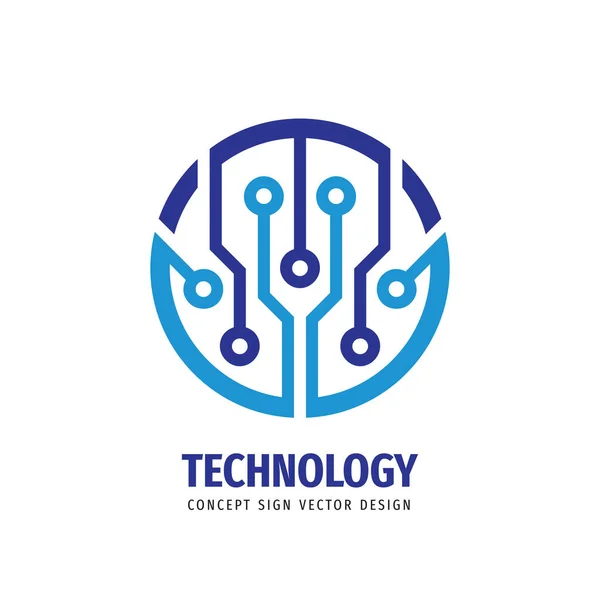 Електронна Технологія Векторний Дизайн Логотипу Цифровий Чип Знак Символ Концепції — стоковий вектор