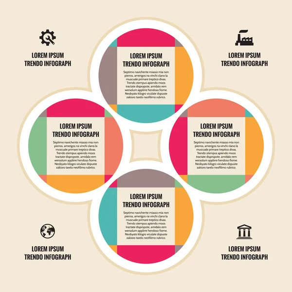 Infographic Business Concept - Schema vettoriale con icone — Vettoriale Stock