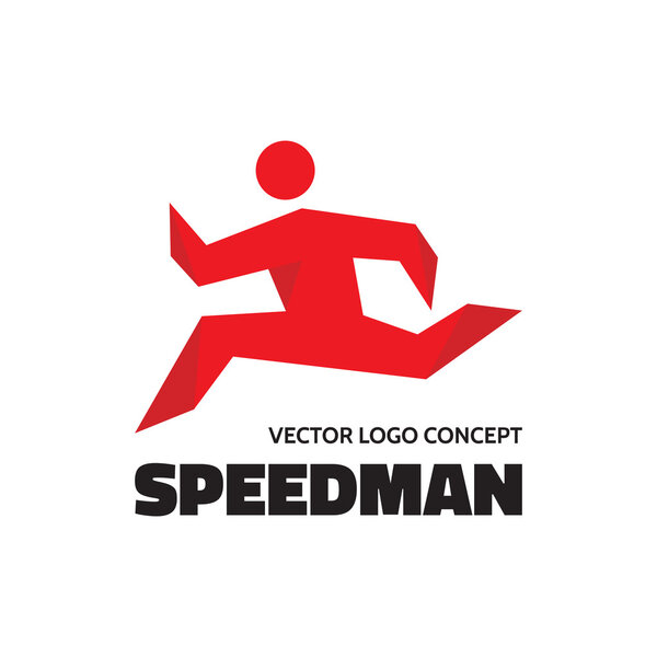 Speedman - vector logo concept illustration