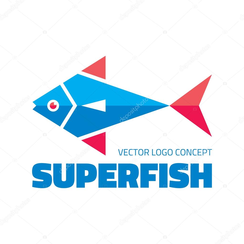 Superfish - vector logo concept. Fish vector illustration. Fish - vector logo template.