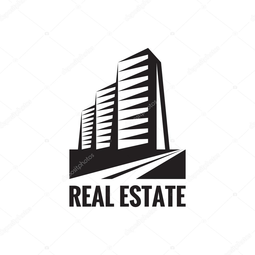 Real Estate - vector logo concept design. Modern buildings vector illustration. Vector logo template. Abstract vector logo of buildings. Cityscape. Vector logo template. Design element.