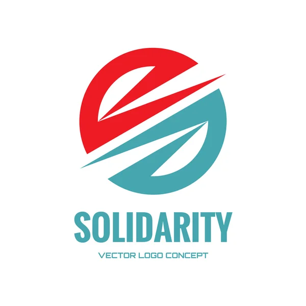 Solidariteit - abstract vector logo concept illustratie. Abstracte vorm logo. Abstracte pictogram ontwerpelement. Vector logo sjabloon. Ontwerpelement. — Stockvector